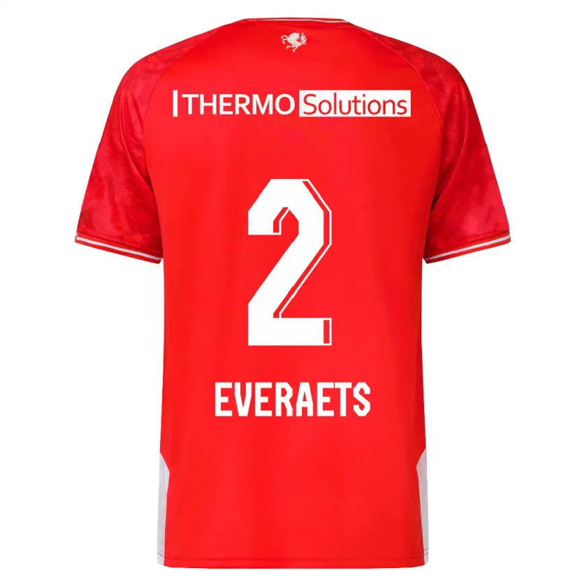 Danxen Mujer Camiseta Kim Everaets #2 Rojo 1ª Equipación 2023/24 La Camisa