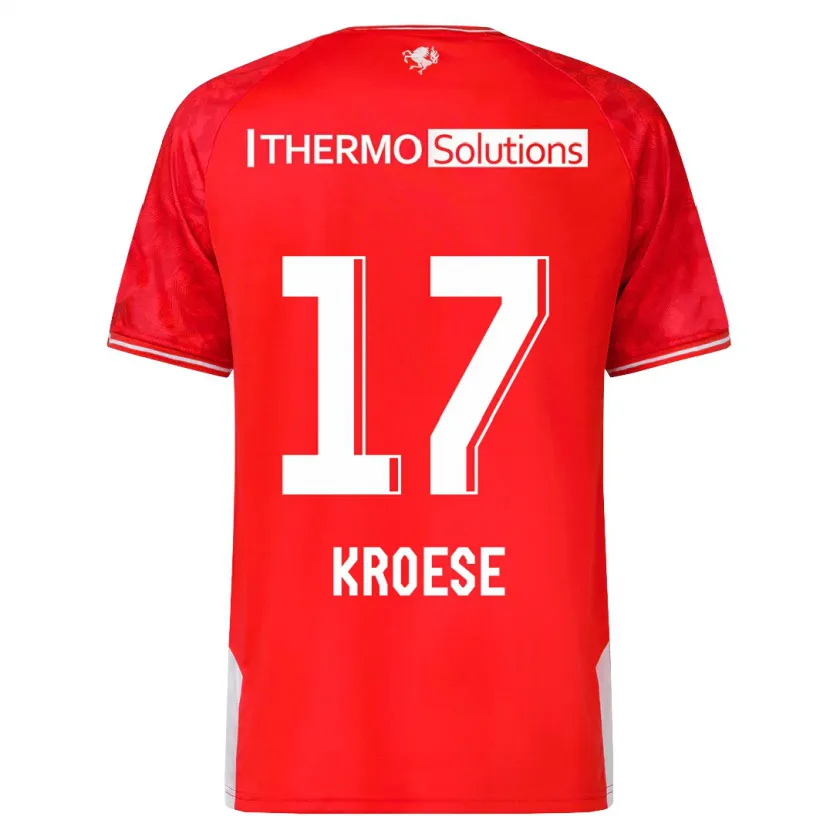 Danxen Mujer Camiseta Fieke Kroese #17 Rojo 1ª Equipación 2023/24 La Camisa