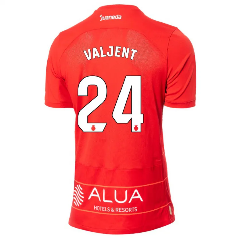 Danxen Mujer Camiseta Martin Valjent #24 Rojo 1ª Equipación 2023/24 La Camisa