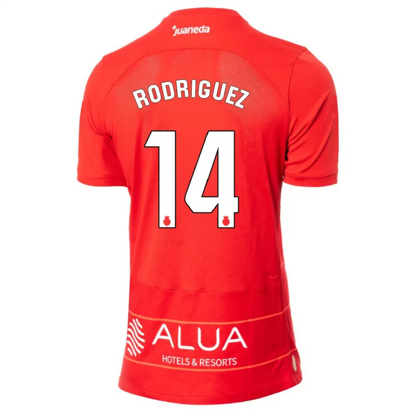 Danxen Mujer Camiseta Diego Rodríguez #14 Rojo 1ª Equipación 2023/24 La Camisa