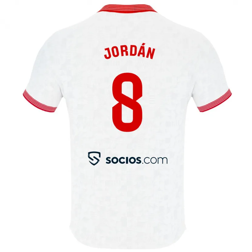 Danxen Mujer Camiseta Joan Jordán #8 Blanco 1ª Equipación 2023/24 La Camisa