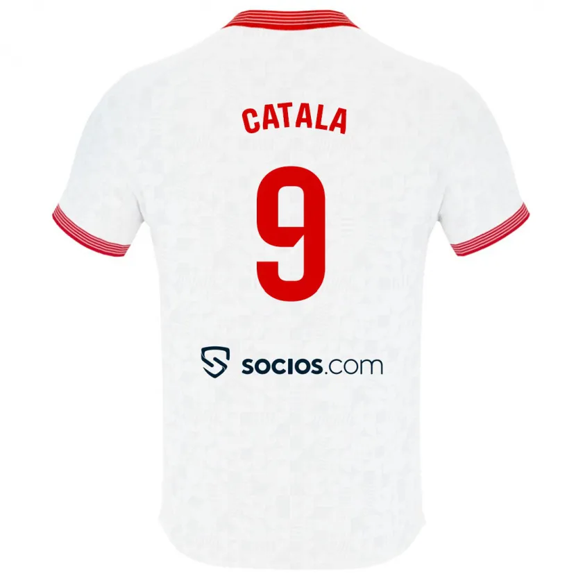 Danxen Mujer Camiseta Rubén Catalá #9 Blanco 1ª Equipación 2023/24 La Camisa