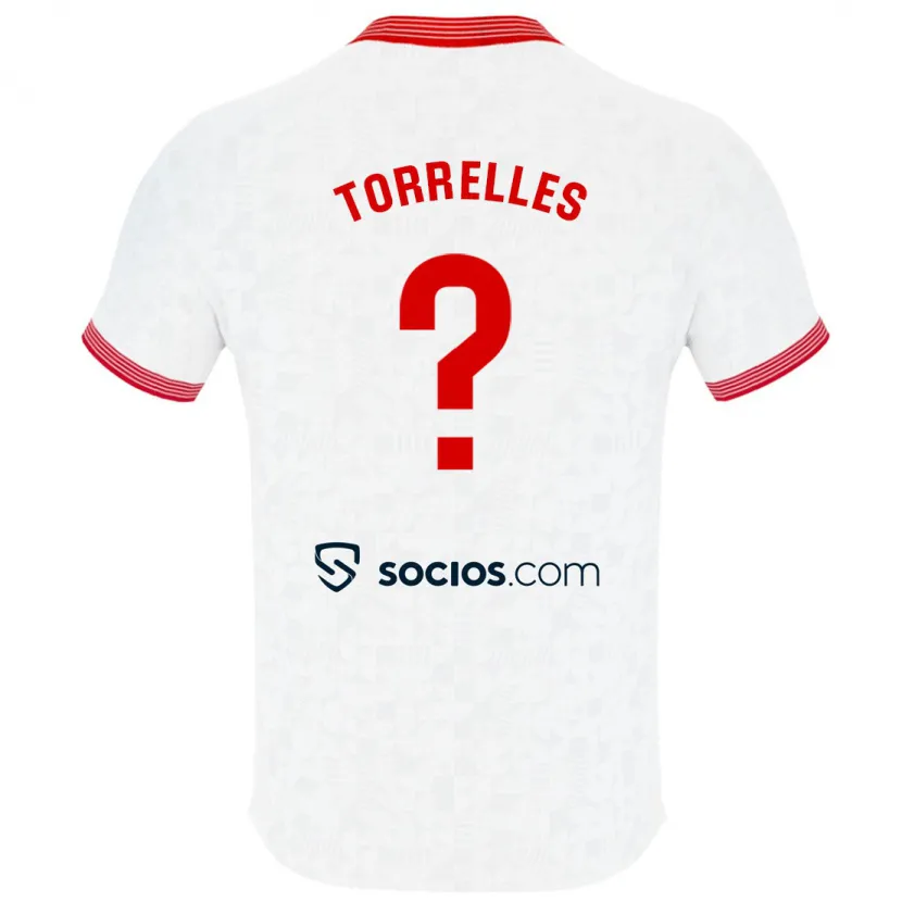 Danxen Mujer Camiseta Genís Torrelles #0 Blanco 1ª Equipación 2023/24 La Camisa