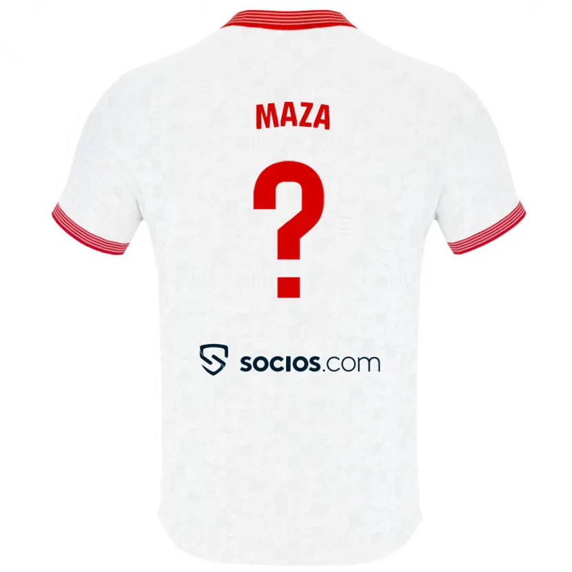 Danxen Mujer Camiseta Manuel Maza #0 Blanco 1ª Equipación 2023/24 La Camisa