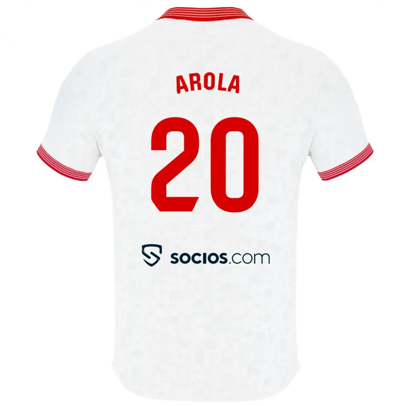 Danxen Mujer Camiseta Arola Aparicio Gili #20 Blanco 1ª Equipación 2023/24 La Camisa