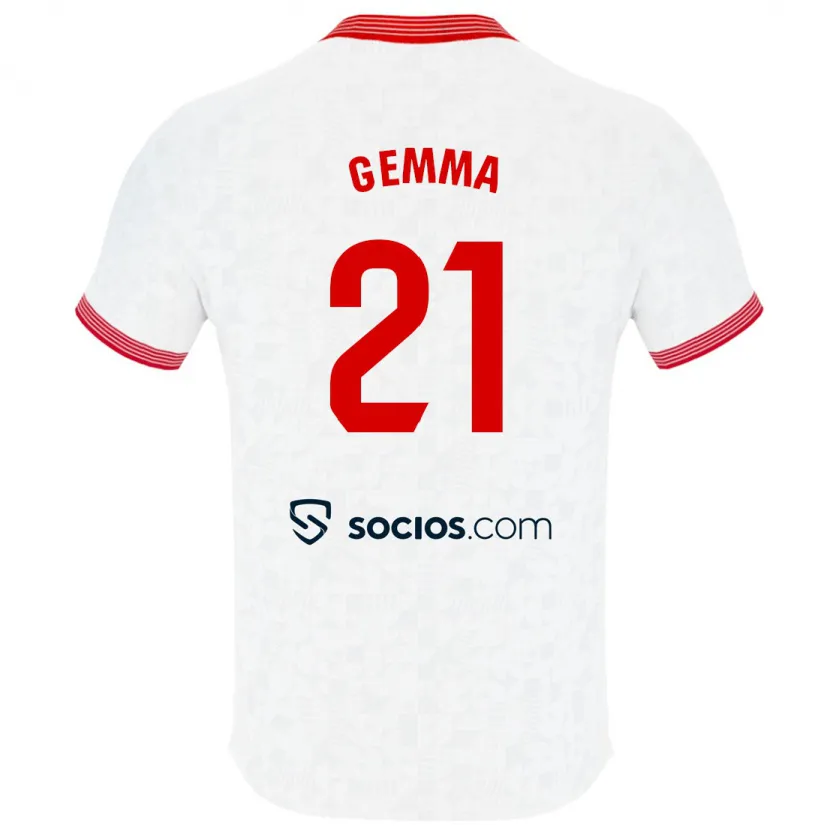 Danxen Mujer Camiseta Gemma Gili Giner #21 Blanco 1ª Equipación 2023/24 La Camisa