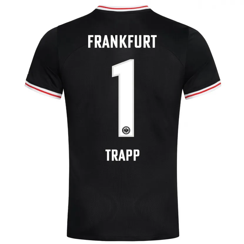 Danxen Mujer Camiseta Kevin Trapp #1 Negro 2ª Equipación 2023/24 La Camisa