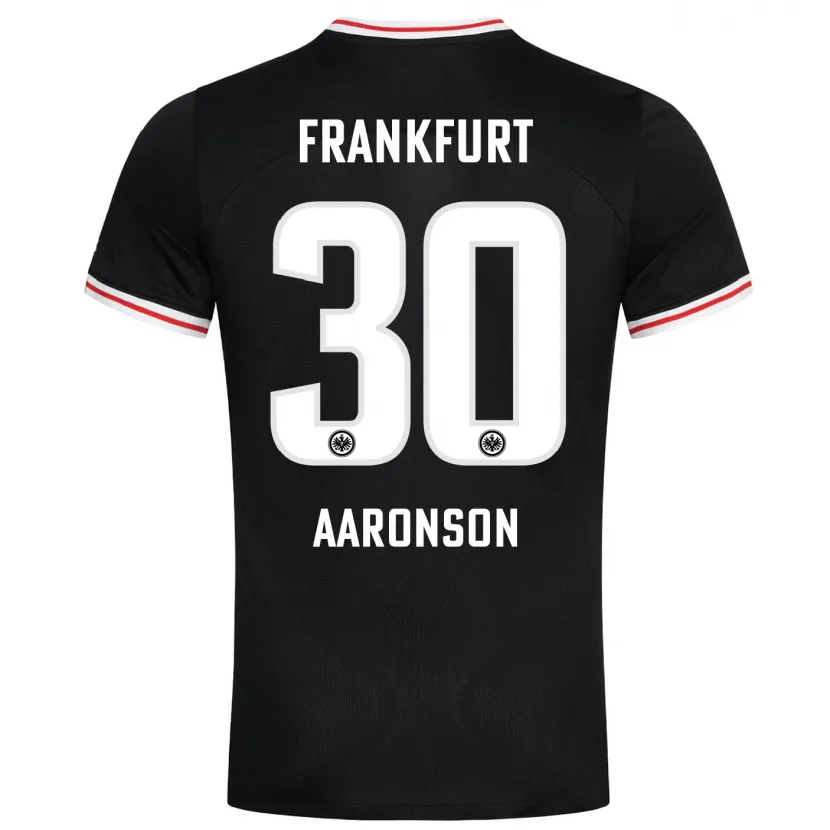 Danxen Mujer Camiseta Paxten Aaronson #30 Negro 2ª Equipación 2023/24 La Camisa