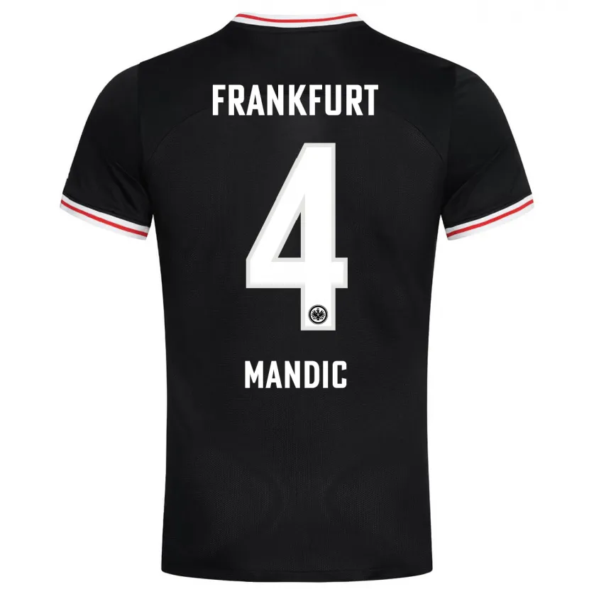 Danxen Mujer Camiseta Kristian Mandic #4 Negro 2ª Equipación 2023/24 La Camisa