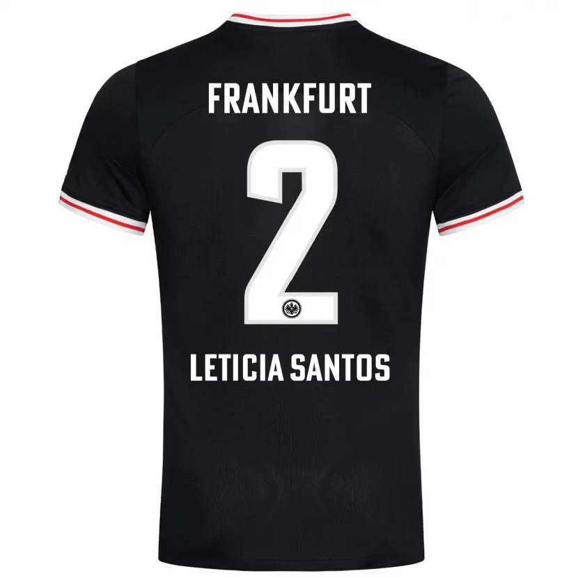 Danxen Mujer Camiseta Letícia Santos De Oliveira #2 Negro 2ª Equipación 2023/24 La Camisa