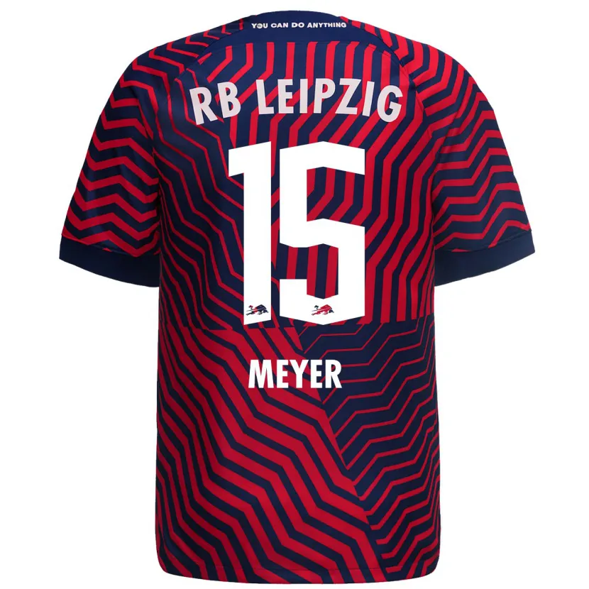 Danxen Mujer Camiseta Tim Meyer #15 Azul Rojo 2ª Equipación 2023/24 La Camisa