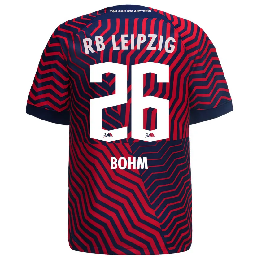 Danxen Mujer Camiseta Pepe Böhm #26 Azul Rojo 2ª Equipación 2023/24 La Camisa