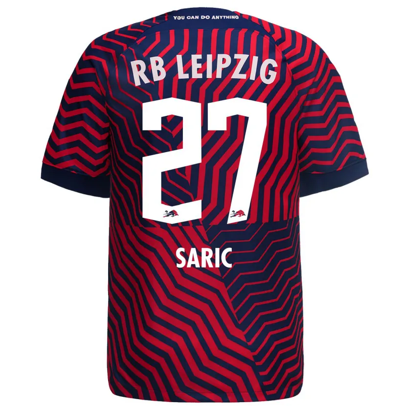 Danxen Mujer Camiseta Lucio Saric #27 Azul Rojo 2ª Equipación 2023/24 La Camisa