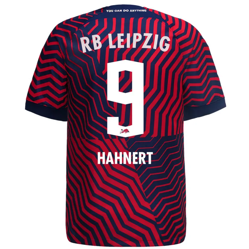 Danxen Mujer Camiseta Ole Hähnert #9 Azul Rojo 2ª Equipación 2023/24 La Camisa