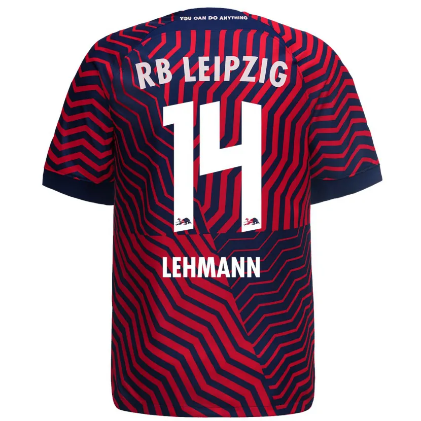 Danxen Mujer Camiseta Noah Lehmann #14 Azul Rojo 2ª Equipación 2023/24 La Camisa