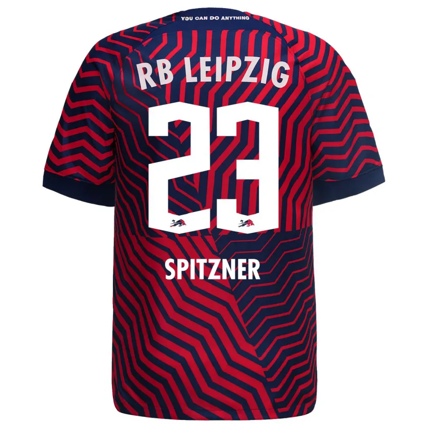 Danxen Mujer Camiseta Kyra Spitzner #23 Azul Rojo 2ª Equipación 2023/24 La Camisa