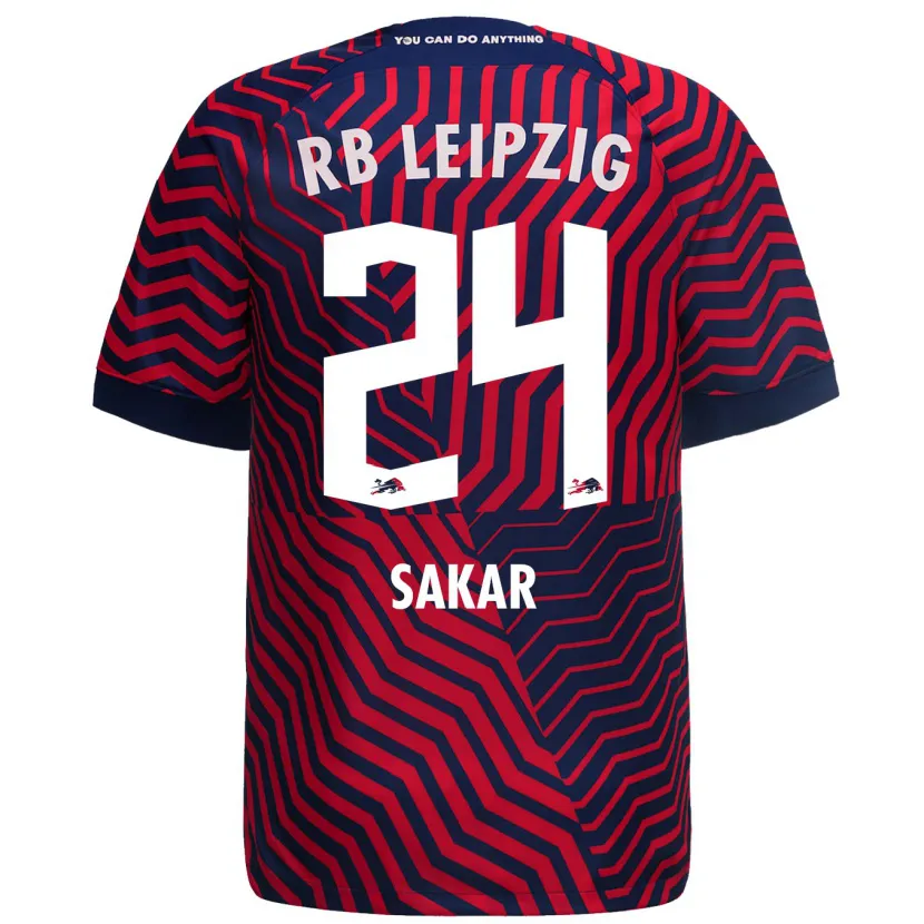 Danxen Mujer Camiseta Fatma Sakar #24 Azul Rojo 2ª Equipación 2023/24 La Camisa