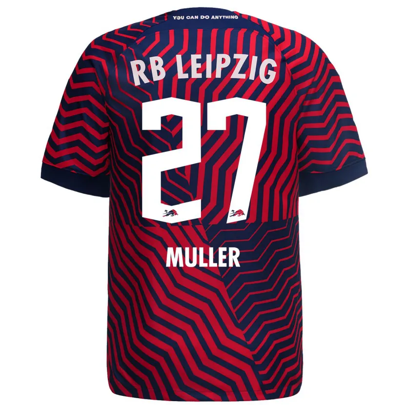 Danxen Mujer Camiseta Marlene Müller #27 Azul Rojo 2ª Equipación 2023/24 La Camisa