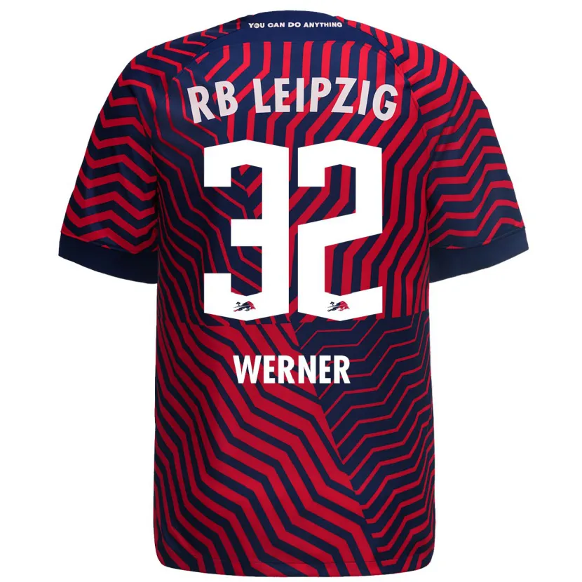 Danxen Mujer Camiseta Mia Werner #32 Azul Rojo 2ª Equipación 2023/24 La Camisa