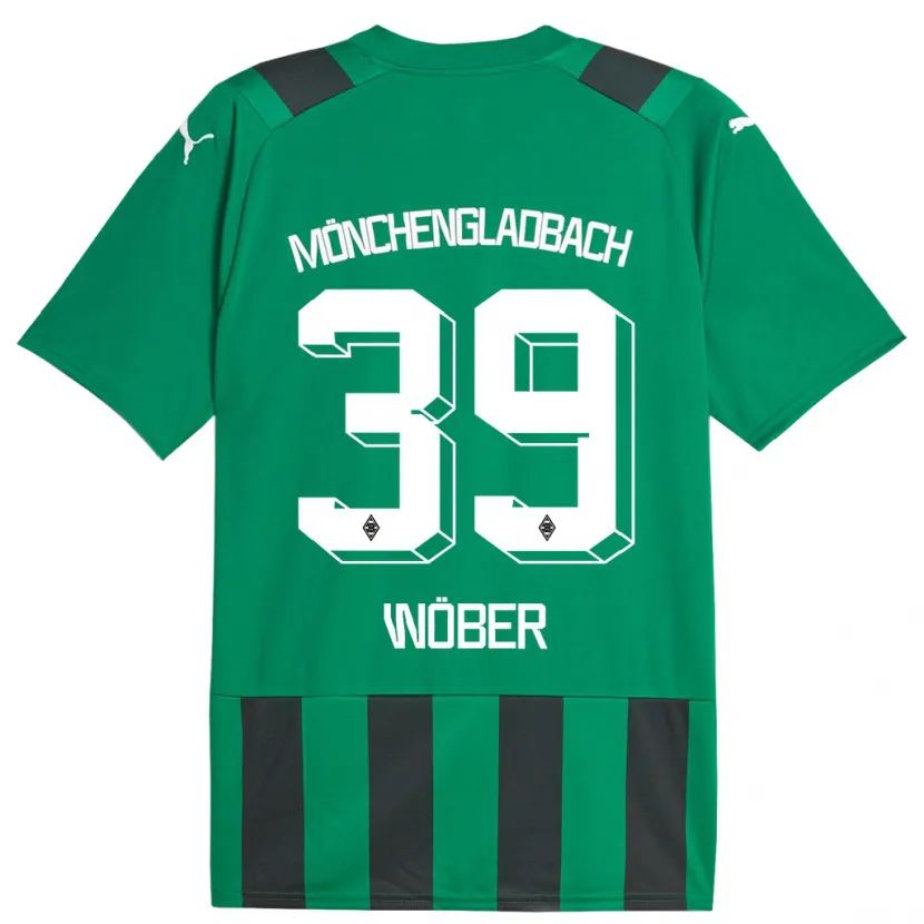 Danxen Mujer Camiseta Maximilian Wöber #39 Verde Negro 2ª Equipación 2023/24 La Camisa