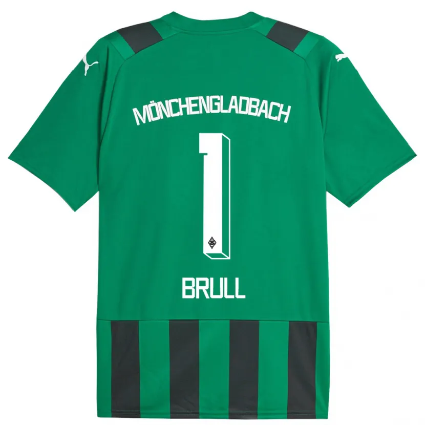 Danxen Mujer Camiseta Maximilian Brüll #1 Verde Negro 2ª Equipación 2023/24 La Camisa