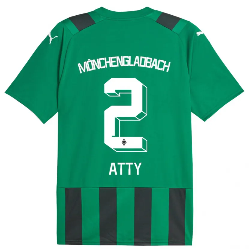 Danxen Mujer Camiseta Yassir Atty #2 Verde Negro 2ª Equipación 2023/24 La Camisa