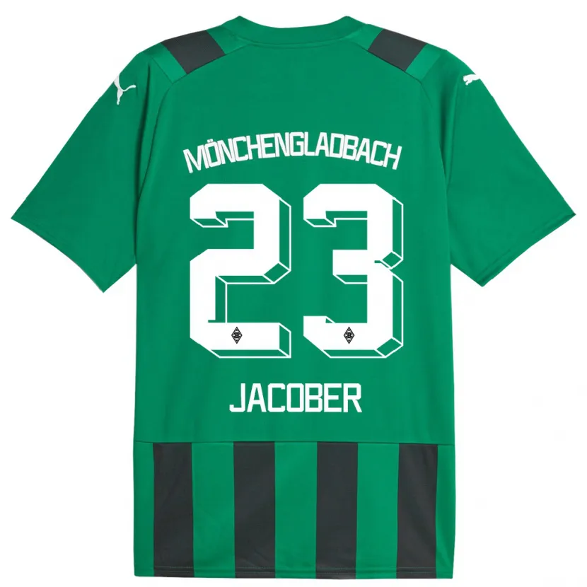 Danxen Mujer Camiseta Magdalena Jacober #23 Verde Negro 2ª Equipación 2023/24 La Camisa