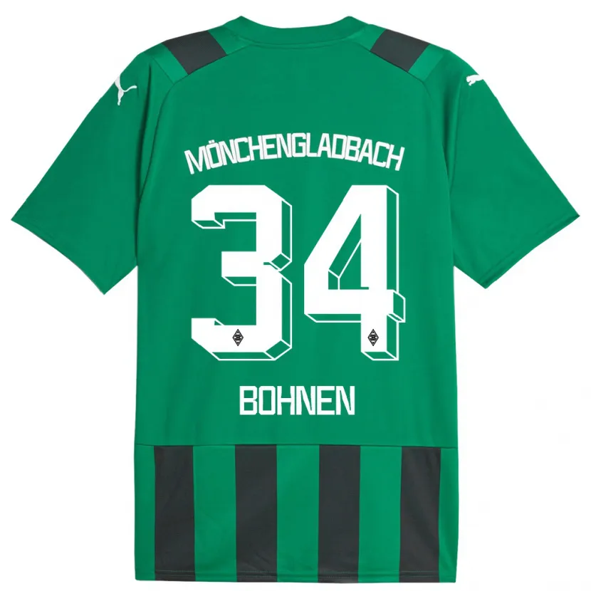 Danxen Mujer Camiseta Bohnen #34 Verde Negro 2ª Equipación 2023/24 La Camisa