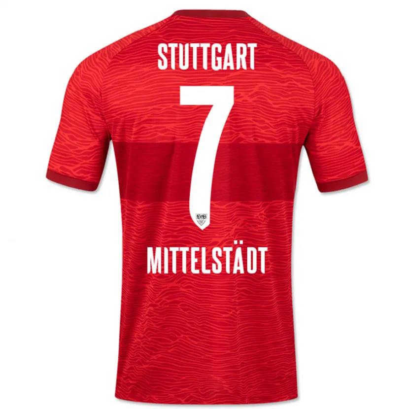 Danxen Mujer Camiseta Maximilian Mittelstädt #7 Rojo 2ª Equipación 2023/24 La Camisa