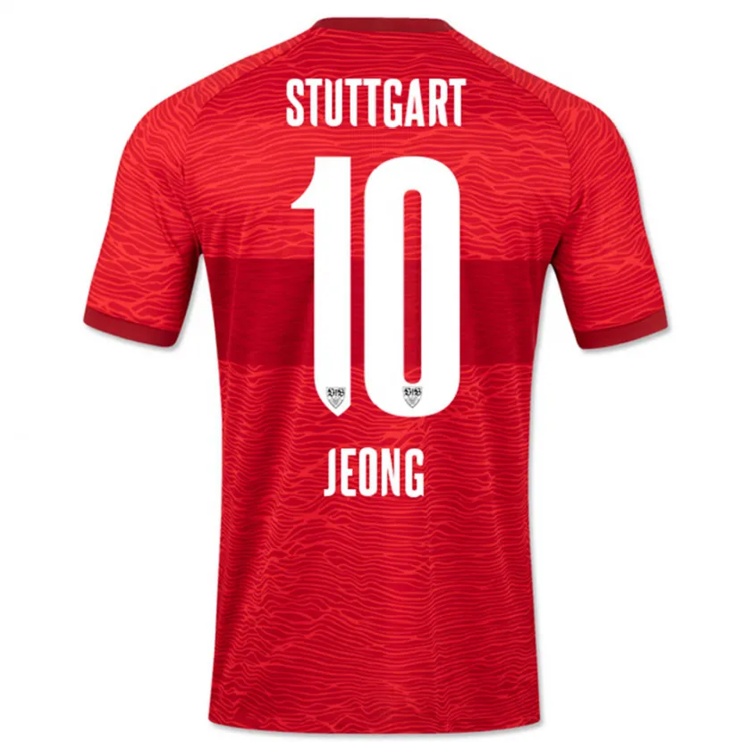 Danxen Mujer Camiseta Woo-Yeong Jeong #10 Rojo 2ª Equipación 2023/24 La Camisa