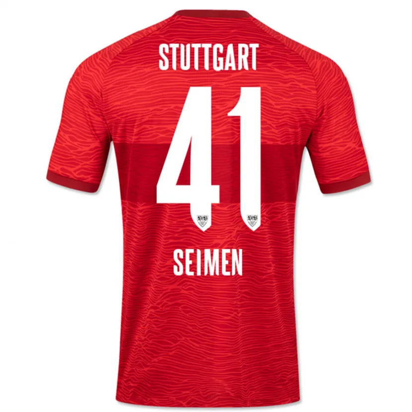 Danxen Mujer Camiseta Dennis Seimen #41 Rojo 2ª Equipación 2023/24 La Camisa