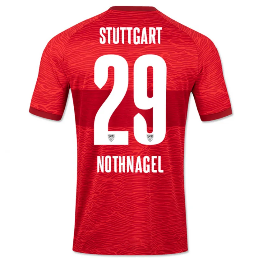 Danxen Mujer Camiseta Dominik Nothnagel #29 Rojo 2ª Equipación 2023/24 La Camisa