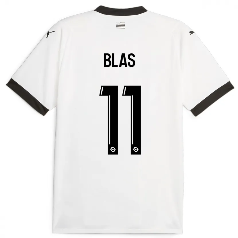 Danxen Mujer Camiseta Ludovic Blas #11 Blanco 2ª Equipación 2023/24 La Camisa