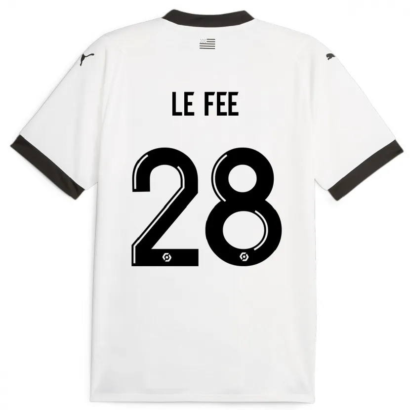 Danxen Mujer Camiseta Enzo Le Fée #28 Blanco 2ª Equipación 2023/24 La Camisa