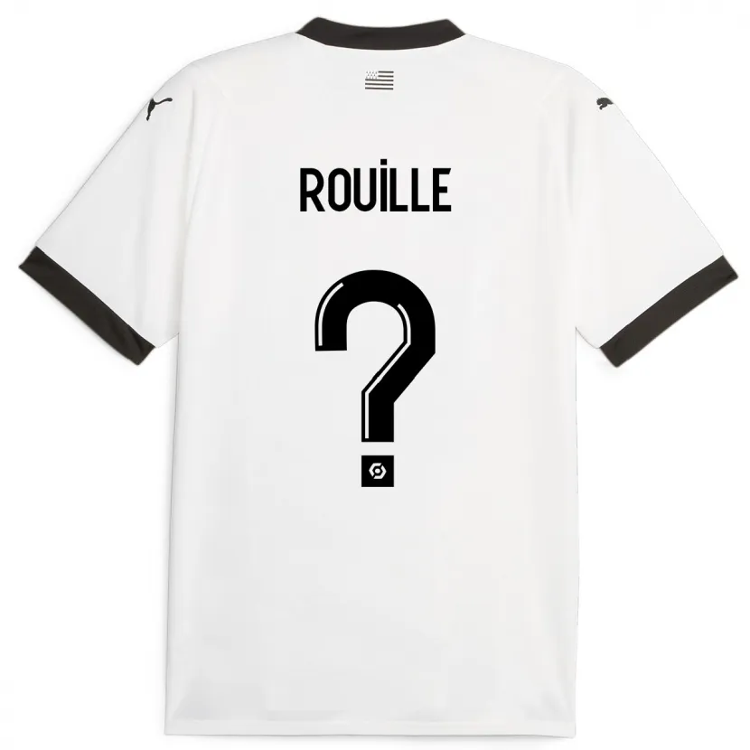 Danxen Mujer Camiseta Léo Rouillé #0 Blanco 2ª Equipación 2023/24 La Camisa