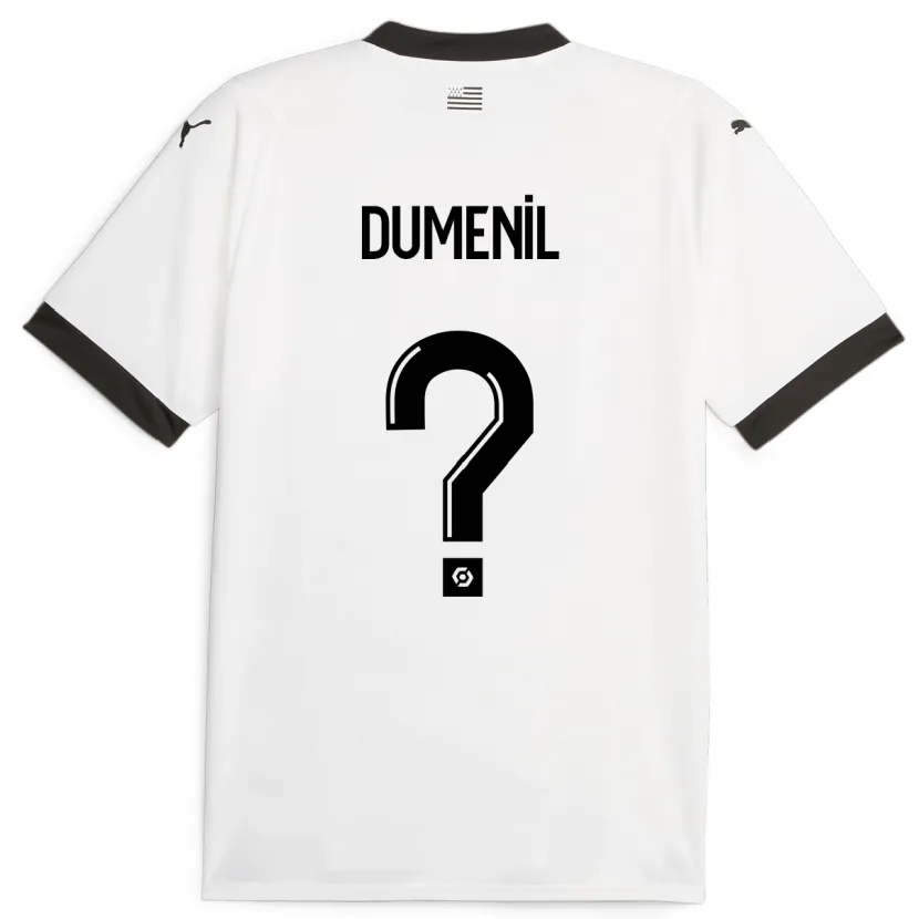 Danxen Mujer Camiseta Kylian Dumenil #0 Blanco 2ª Equipación 2023/24 La Camisa