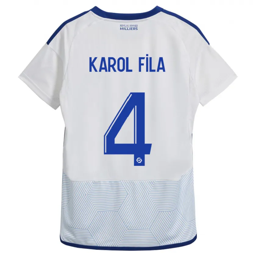 Danxen Mujer Camiseta Karol Fila #4 Blanco 2ª Equipación 2023/24 La Camisa