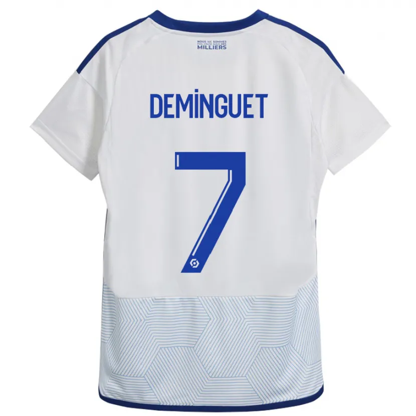 Danxen Mujer Camiseta Jessy Deminguet #7 Blanco 2ª Equipación 2023/24 La Camisa