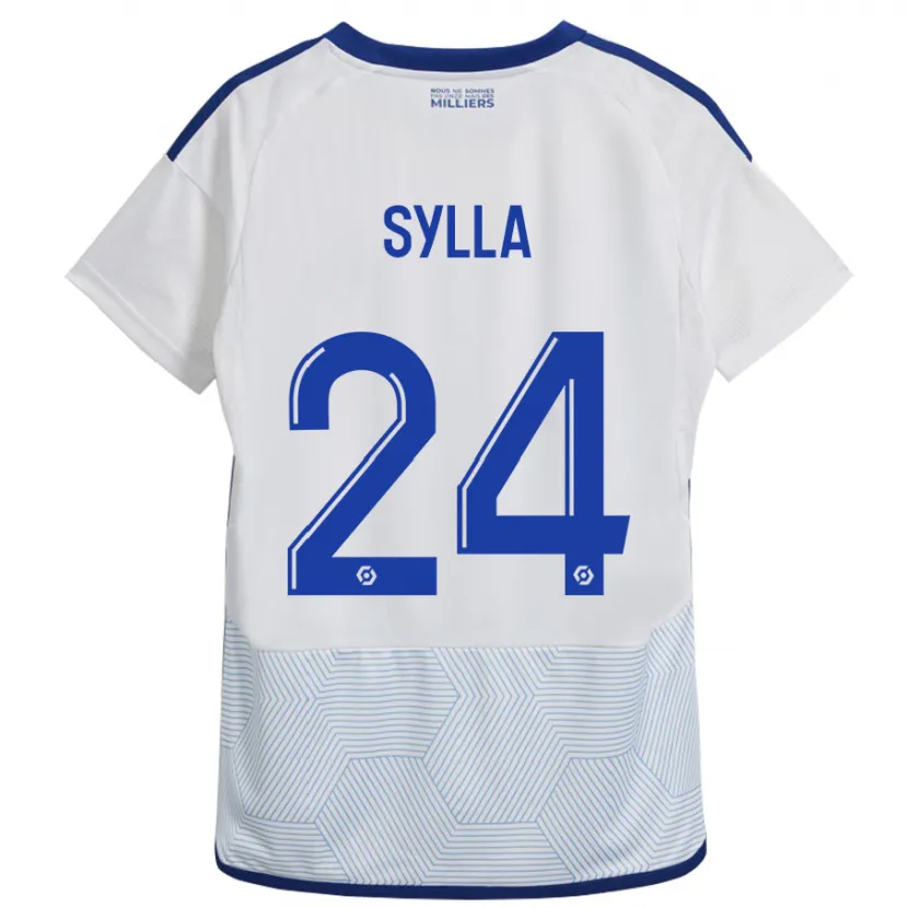 Danxen Mujer Camiseta Abakar Sylla #24 Blanco 2ª Equipación 2023/24 La Camisa