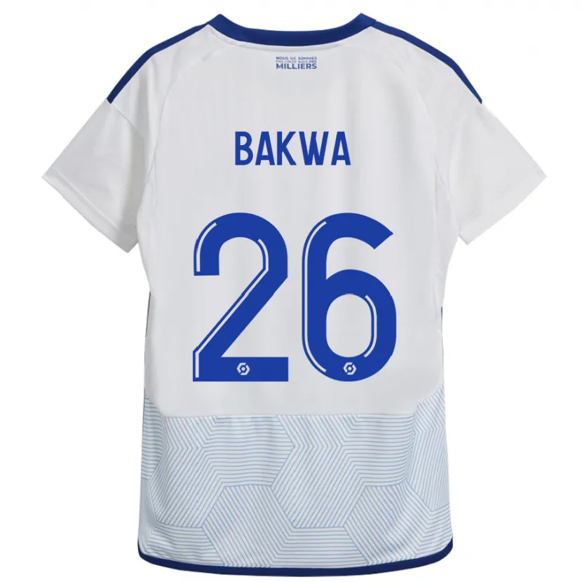 Danxen Mujer Camiseta Dilane Bakwa #26 Blanco 2ª Equipación 2023/24 La Camisa