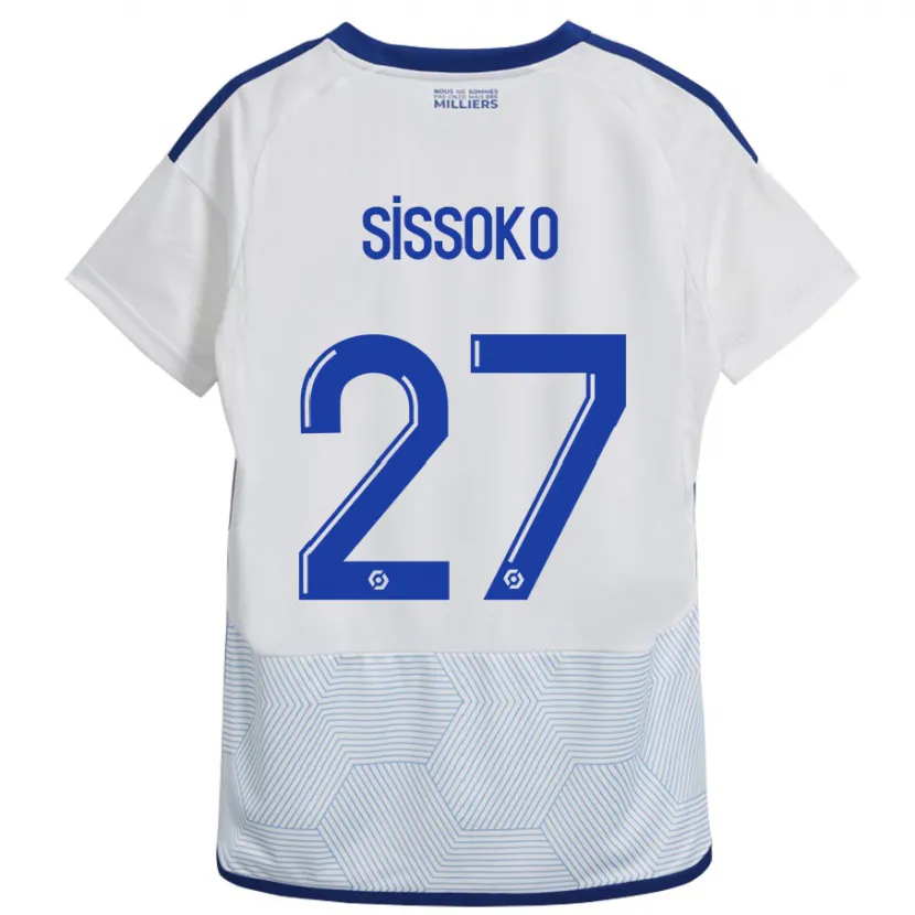 Danxen Mujer Camiseta Ibrahima Sissoko #27 Blanco 2ª Equipación 2023/24 La Camisa