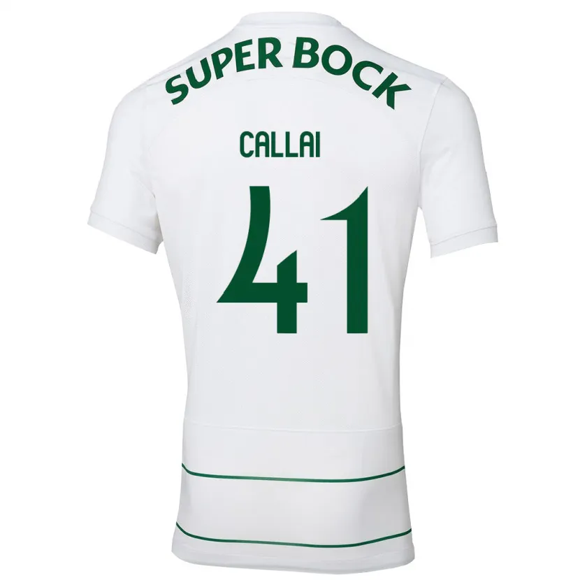 Danxen Mujer Camiseta Diego Callai #41 Blanco 2ª Equipación 2023/24 La Camisa