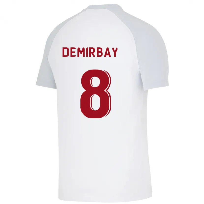 Danxen Mujer Camiseta Kerem Demirbay #8 Blanco 2ª Equipación 2023/24 La Camisa