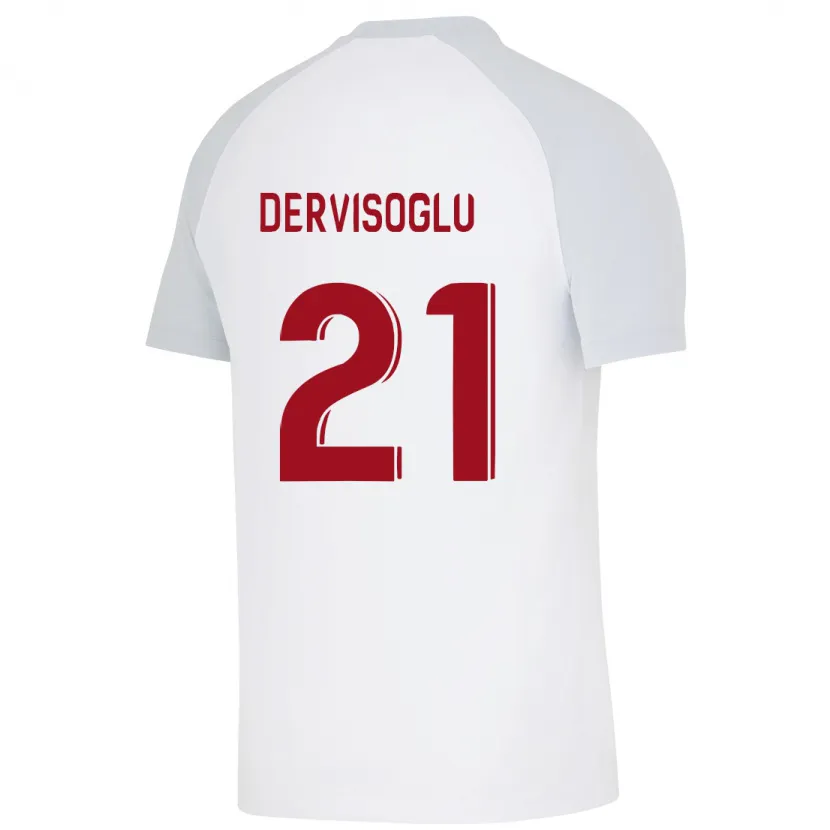 Danxen Mujer Camiseta Halil Dervişoğlu #21 Blanco 2ª Equipación 2023/24 La Camisa