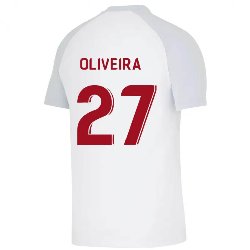 Danxen Mujer Camiseta Sérgio Oliveira #27 Blanco 2ª Equipación 2023/24 La Camisa