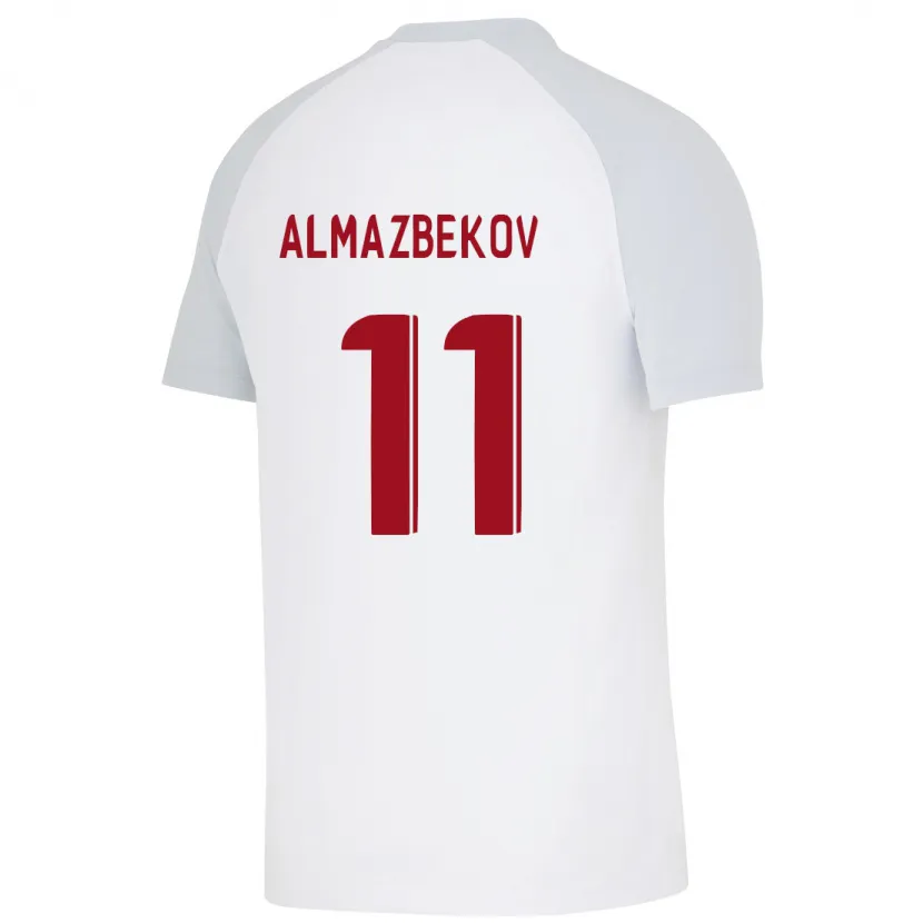 Danxen Mujer Camiseta Beknaz Almazbekov #11 Blanco 2ª Equipación 2023/24 La Camisa