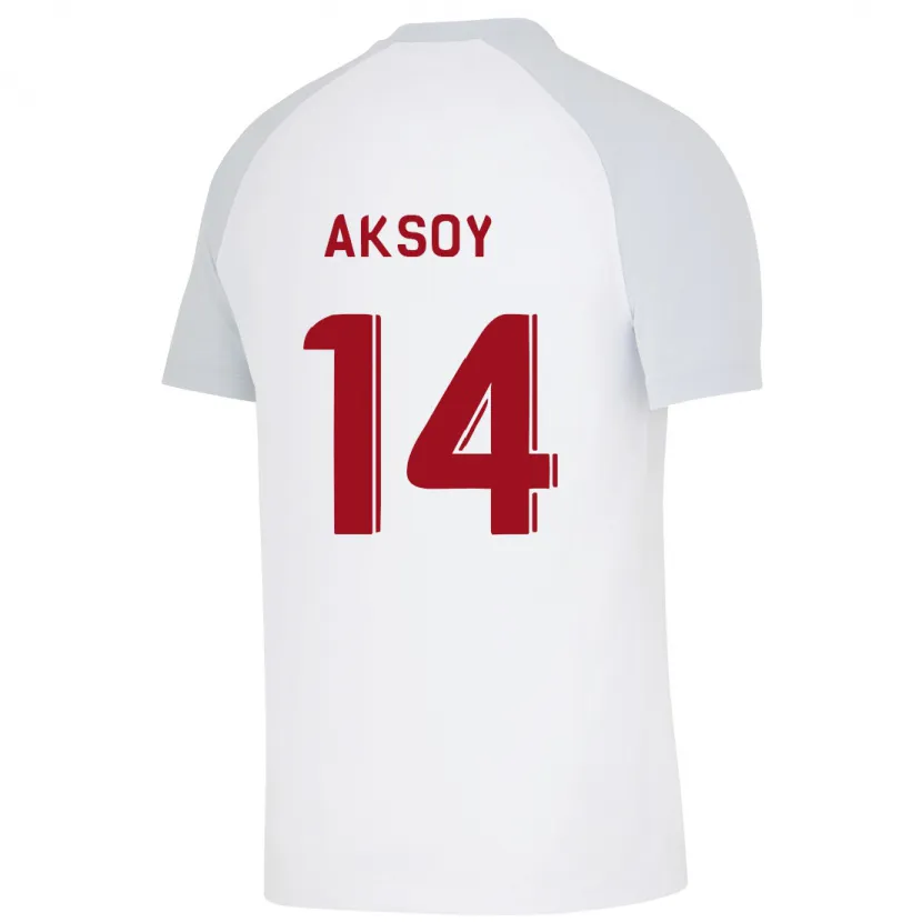 Danxen Mujer Camiseta Berkan Aksoy #14 Blanco 2ª Equipación 2023/24 La Camisa