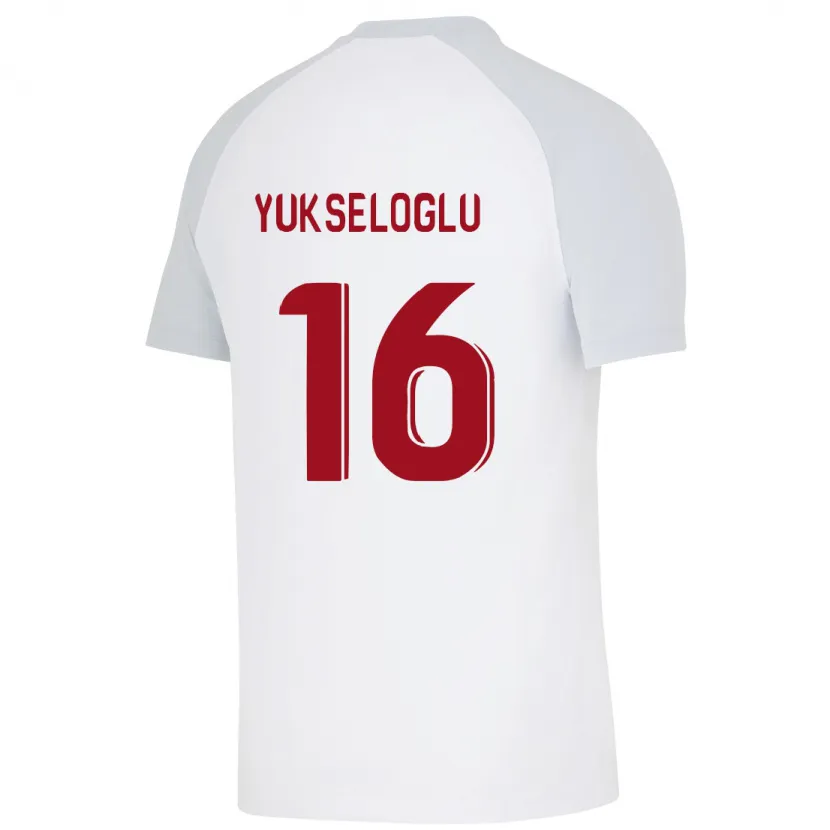 Danxen Mujer Camiseta Ayaz Yükseloğlu #16 Blanco 2ª Equipación 2023/24 La Camisa