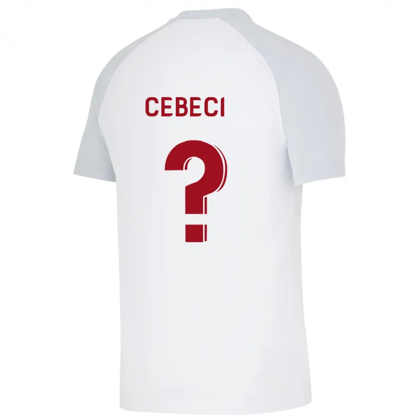 Danxen Mujer Camiseta Taha Recep Cebeci #0 Blanco 2ª Equipación 2023/24 La Camisa