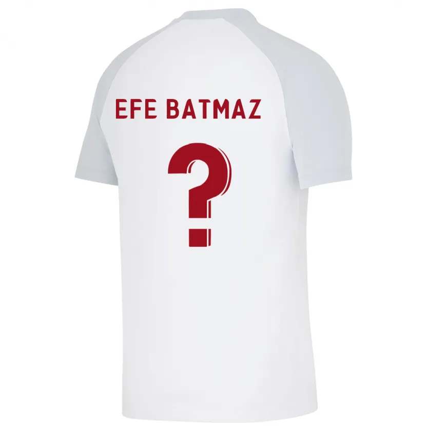 Danxen Mujer Camiseta Mert Efe Batmaz #0 Blanco 2ª Equipación 2023/24 La Camisa